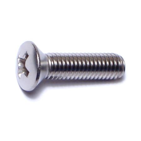 Midwest Fastener #10-32 x 3/4 in Phillips Oval Machine Screw, Plain 18-8 Stainless Steel, 100 PK 05023